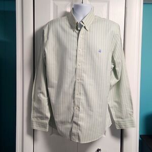 Men's Brooks Brothers 346 Slum Fit LS Buttondown Shirt Green Large